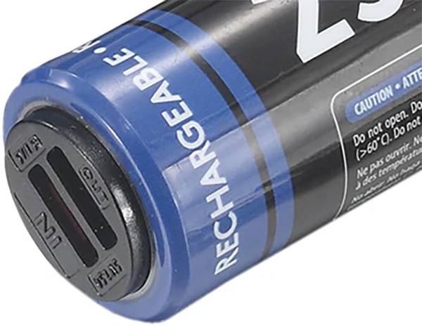 Kobalt EDC Multi-Light Flashlight Battery Port Closeup