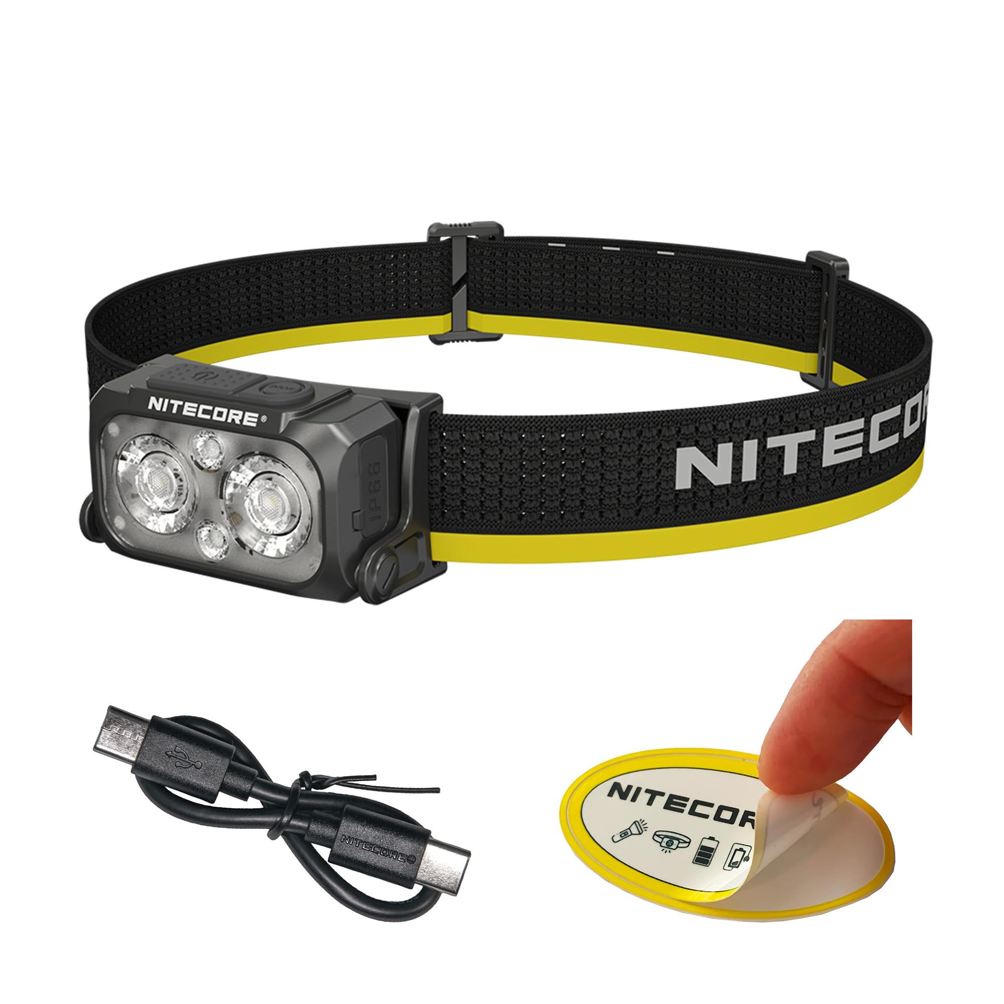 Nitecore NU25 MCT 400 Lumen Lightweight USB-C Rechargeble Outdoor Headlamp with Multiple Color Temperatures Warm Natural, ...
