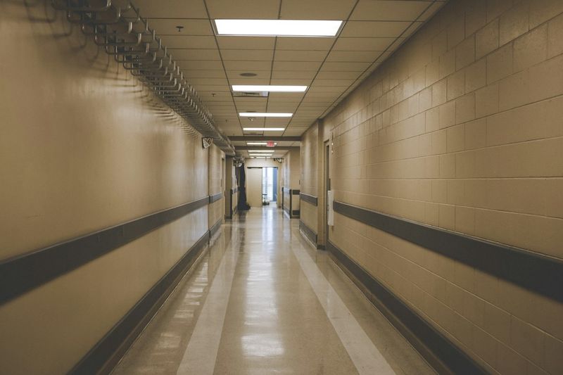 Hospital hallway during a 12-hour nurse shift
