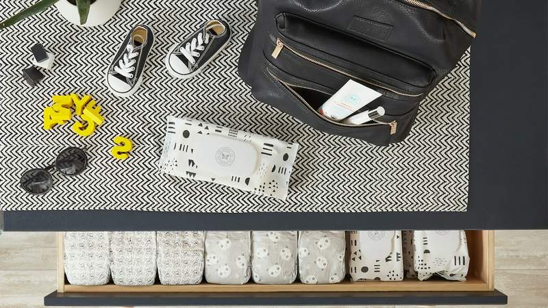 diaper bag packed separately from parent edc pocket items