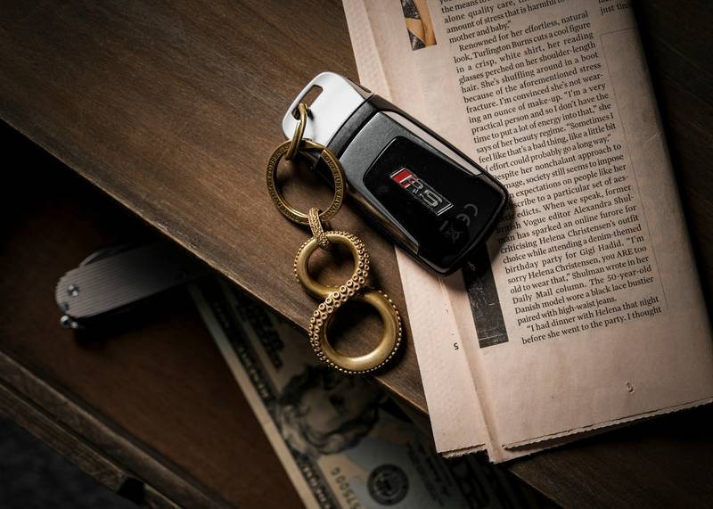 Car key fob and keys showing key organizer capacity needs