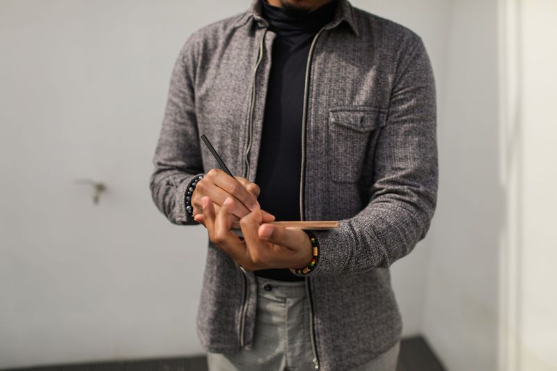 EDC pen clipped to a shirt pocket for daily carry