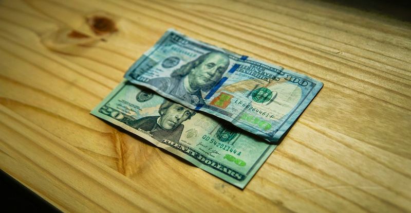 Folded cash money clip style carry