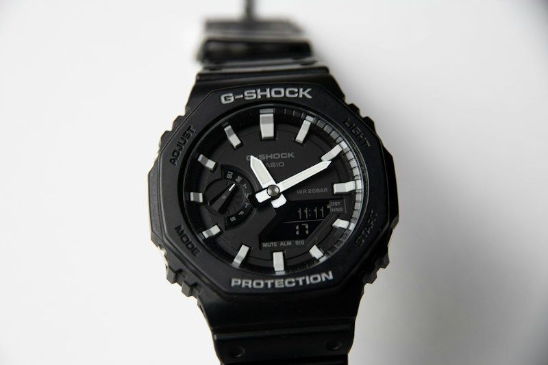 G-Shock DW5600 digital watch face with G-SHOCK branding